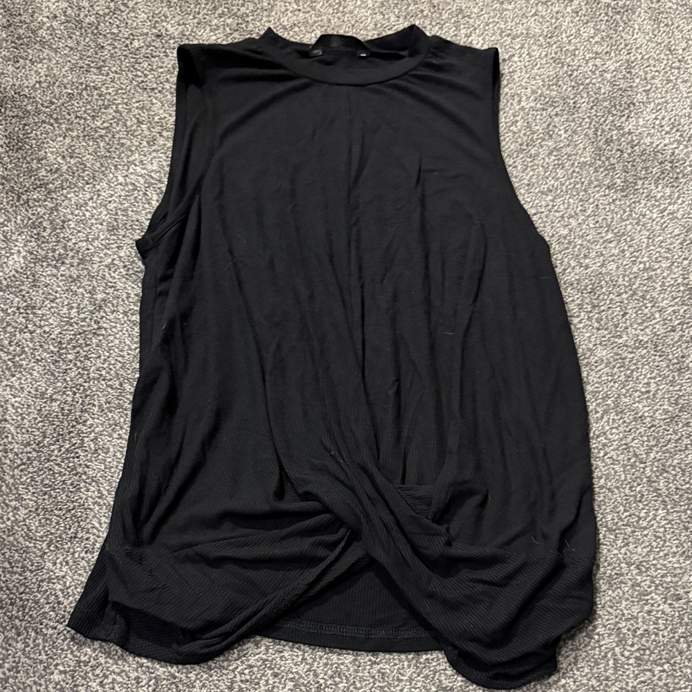 Shein Black Twist Front Tank Top Women’s Medium New